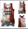 Nueva ropa de Halloween europea y americana transfronteriza para mujer con tendencia a manchas de sangre, estampado 3D, moda para mujer, cuello en V, manga corta, directo del fabricante