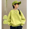 Ropa para Niños Sudaderas de Otoño para Niños 2025 Nuevas Medianas y Grandes Sudaderas de Manga Larga Holgadas Falsas de Dos Piezas para Niños Chaquetas de Otoño para Niños