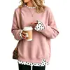 Sudadera gruesa de manga larga con bloques de color para mujer de Amazon, serie con stock a largo plazo, superventas de otoño/invierno, estilo casual para parejas