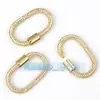 R02 Acessórios para Joias DIY Cobre Puro Microincrustado com Diamantes, Fecho de Mola que Pode Ser Aberto e Fechado, Pulseira, Fecho de Colar