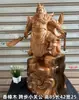 Grande Escultura em Madeira Buda Maitreya Barriga Grande Madeira Maciça Ornamentos para Sala de Estar Esculpido Guan Gong Guanyin Estátua Vermelha para Desktop