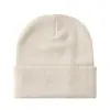 Gorro de Tricô Liso para Cross-Border da Amazon com Bordado, Chapéu de Esqui Versátil para Casal, Gorro de Tricô Pulôver Unissex para Exterior
