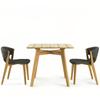 Mesa y silla de teca para exteriores, mesa de comedor de ocio para terraza de villa, silla de cuerda, muebles impermeables personalizados para patio exterior.