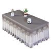 Mantel de Mesa de Centro Todo Incluido Cubierta Antipolvo de Tela Europea Rectangular para Hogar Doble Capa Mesa de Centro Gabinete Cubierta de Cuero Dropshipping