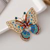 Broche Europeo y Americano de Moda Transfronteriza Nuevo Creativo Goteo de Aceite Insecto Mariposa Aleación Broche de Diamantes Pin para Traje Decoración