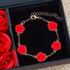 Pulsera Abierta Anillo Collar Pendientes Flor de Trébol de Cinco Hojas Simple Fresca Transfronteriza Estilo Japonés y Coreano Moda Accesorios Versátiles