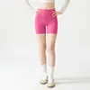 Shorts de yoga de tres cuartos sin costuras de sensación natural para mujer, cintura alta, alta elasticidad, transpirables, no se enrollan, para uso diario, pantalones de capa base