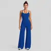 Conjunto de roupas fitness transfronteiriço, conjunto de colete esportivo color block de secagem rápida, conjunto de calças retas soltas para corrida ao ar livre, yoga e fitness