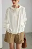 Nova Roupa Casual com Capuz e Cordão de Seda para Proteção Solar Primavera Verão 2026 Moda Feminina Top Versátil