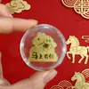 Pegatina para teléfono nueva de oro puro 999 del Año del Caballo, trae riqueza instantánea, con adhesivo trasero, contiene 2 mg de oro, regalo de Año Nuevo, directo de fábrica