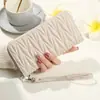 Transfronterizo Nuevo 2024 Cartera de Mujer Larga con Hilo Bordado Bolso para Teléfono Móvil Cartera Multitarjetas Bolsillo para Tarjetas Gran Capacidad Bolso de Mano de Moda
