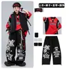 Roupas de Street Dance para Crianças Hip Hop Kids Roupas da Moda Meninos Legais Bonitos Conjunto de Roupa de Performance CAMISA POLO Roupas de Performance Hip Hop