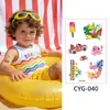 Novos Adesivos de Tatuagem Temporária Fosca da Amazon em Estoque para Festas de Verão na Praia e na Piscina, Adesivos de Tatuagem à Prova d'Água e de Suor