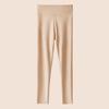 Leggings Térmicas Femininas de Lã de Ovelha e Seda de Cintura Alta, Calças Térmicas Derong Justas com Controle da Barriga, À Prova de Vento Confortáveis de Aquecimento Rápido