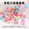 Contas de vidro facetado em cores de doce, vendidas a granel, para correntes de celular DIY, colares e outros acessórios de joalheria; materiais para fazer colares de miçangas para crianças