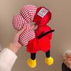 Diadema Scrunchie de Lunares Florales de Mickey Lindo Peluche para Moño Accesorio para el Cabello Desgastado de Princesa para Mujeres