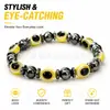Moda Europeia e Americana Pulseira Elástica Pulseira de Pedra da Vesícula Negra para Homens e Mulheres Pedra de Energia Joia de Pedra da Vesícula Negra Presente Pulseira Maçã