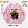 Sudadera Delta Action con Cuello Redondo para Niños con Estampado de Rosa Dorada, Temática de Ratón y Rata, Conjunto de Pantalones de Chándal Otoño/Invierno