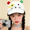 Nueva Gorra de Béisbol con Dibujo Caricaturesco Lindo, Orejas Grandes, Tutú, Pequeño Monstruo para Mujer, Dulce y Versátil, Gorra de Pico Delgado para Adelgazar la Cara