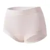 Roupa Íntima Feminina de Luxo Leve de Cintura Alta Verão Respirável Controle de Barriga 10A Paclitaxel Antibacteriana Forro da Virilha Cueca Boxer Sem Costura Tamanho Grande