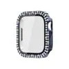 Fábrica Adequada para Apple Watchs9 Capa Protetora Apple 789 Diamante de Duas Fileiras Película de PC Temperado Capa de Relógio Integrada