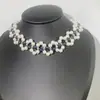 Colar de Contas Boêmio para Mulheres, Corrente para Clavícula de Moda com Pérolas de Imitação, Acessório da Moda Adequado para Todas as Estações