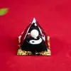 Cross-border Hot Sale Nova bola de cristal cascalho pirâmide Home Crafts Ornamentos de resina Desktop Ornaments