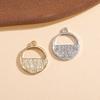 Accesorios de Colgante Semicircular, Colgante Pequeño de Diamante, Joyería de Aleación con Collar, Pulsera, Ropa, Bolsa, Aretes, Accesorios para la Cabeza DIY