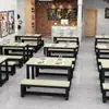 Mesas y Sillas para Restaurantes de Comida Rápida y Snacks, Comedor Sencillo, Restaurante, Tienda de Fideos, Hotel, Mesa de Comedor Rectangular, Fabricante de Mesas Redondas