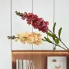 Nuevo producto transfronterizo: Flor Individual Violeta Artificial para Decoración del Hogar, Flor Artificial para Escaparate de Centro Comercial, Arreglo Floral de Boda, Adorno de Flor Artificial