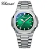 Chenxi 8222 Relógio Pulseira de Aço Transfronteiriço Casal Luminoso Impermeável Simples Moda Calendário de Negócios Relógio de Quartzo Masculino e Feminino