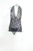 Mini Falda de Encaje Lencería Europea y Americana Escote en V Profundo Tentación Bodycon Sexy Transparente Camisón Dropshipping de Amazon