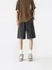 Pantalones de pijama a cuadros simples estilo japonés para hombre, verano 2026, gasa fina, corte holgado, shorts de playa, pantalones para casa hasta la rodilla