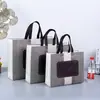 Bolsas no tejidas impermeables laminadas personalizadas para publicidad corporativa, bolsas ecológicas de mano para regalo promocional con impresión de logotipo