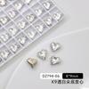 Broca para uñas blanca de alta calidad K9, broca plana para pila de azúcar, broca de forma especial, pequeña bola de diamante puntiaguda, joyería para uñas
