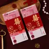 Set de sobres rojos de dinero para boda, paquete de regalo de compromiso, banda para dinero, cartera de boda, dinero de regalo de diez mil yuanes, sello de "feliz", suministros de boda