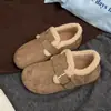 Zapatos Birkenstock de Plataforma con Suela Gruesa para Mujer, Nuevo Estilo Otoño e Invierno 2026, Forrados de Felpa, Cálidos, Mocasines Versátiles, Botas de Nieve, Zapatos de Algodón