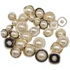 Botões de Cogumelo de Plástico Galvanizado Atacado com Pernas, Botões Semicirculares Dourados, Botões Decorativos de Plástico para Casaco de Lã em Estoque