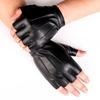 Nuevo Estilo Guantes de Cuero PU con Tres Rayas de Medio Dedo para Hombres y Mujeres para Deportes, Ciclismo, Motociclismo, Baile, Guantes sin Dedos al por Mayor