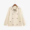Suéter de Punto con Bordado de Corazón Estilo Coreano 2026 Invierno Talla Grande Holgado Dulce Suéter Top de Cuello Redondo 23396