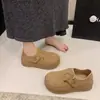 Zapatos Birkenstock de Suela Gruesa para Mujer 2026 Otoño Nuevos Mocasines Casuales de Gamuza Suave Sin Cordones Zapatos Individuales Versátiles