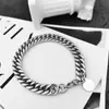 Pulsera Cubana para Hombre, Moderna, Sencilla y Elegante, Pulsera de Acero de Titanio para Hombre, Joyería de Personalidad Moderna para Hombre, Cadena de Diseño para Mujer