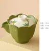 Tetera de Osmanthus Pintada a Mano, Gaiwan y Tazas de Té con Esmalte Dorado y Decoración Bajo Esmalte para Uso Doméstico, Juego de Té Kung Fu, Recipiente de Cerámica para Preparar Té