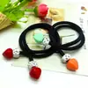Versión coreana de anillo para el pelo de nudo de diamante, cuentas rojas, goma elástica cónica, cuerda para atar la cabeza, puesto, tocado, venta al por mayor