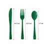 Plato de Foco Más Vendido Cuchillo de Gama Alta, Tenedor y Cuchara de Plástico Desechable Cuchillo, Tenedor y Cuchara Rosa Amarillo Verde Morado Decoración de Evento de Fiesta