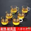 Conjunto de Chá com Xícara de Vidro Borossilicato Alto com Alça Xícara de Chá Doméstica Kung Fu Copo de Água 120ml Pequena Capacidade Xícara para Degustação de Chá