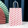 Sacolas de Papel Kraft com Logo Personalizado, Sacolas Coloridas para Embalagem de Viagem para Café e Chá com Leite, Sacolas Espessas para Presente de Catering