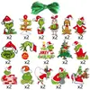 Novo Produto Transfronteiriço Tema Natal Grinch Festa Enfeites Pendurados Enfeites Pendentes para Árvore de Natal Pendurado de Natal