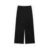 Pantalones de Traje de Pierna Ancha de Cintura Alta Estilo Old Money para Mujer, Caídos de Pierna Recta Adelgazantes de Trabajo Casual de Largo Hasta el Suelo al por Mayor