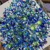 Paquete de Material de Vidrio de Color Mineral Irregular Azul para Uñas Artísticas DIY Decoración de Joyería Diamante Brillante Flash